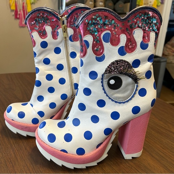 Irregular Choice Hider and Seeker Boots Size 9.5